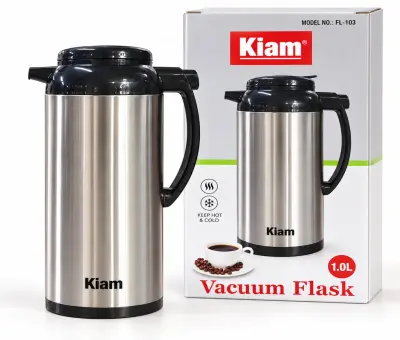Kiam FL-103 Silver Vacuum Flask – 1L