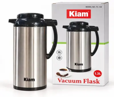 Kiam FL-104 Silver Vacuum Flask – 1.3L