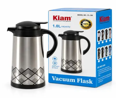 Kiam FL-106 Printed Vacuum Flask – 1L