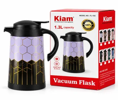 Kiam FL-106 Printed Vacuum Flask – 1L