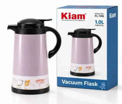 Kiam FL-106 Printed Vacuum Flask – 1L