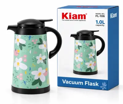 Kiam FL-106 Printed Vacuum Flask – 1L