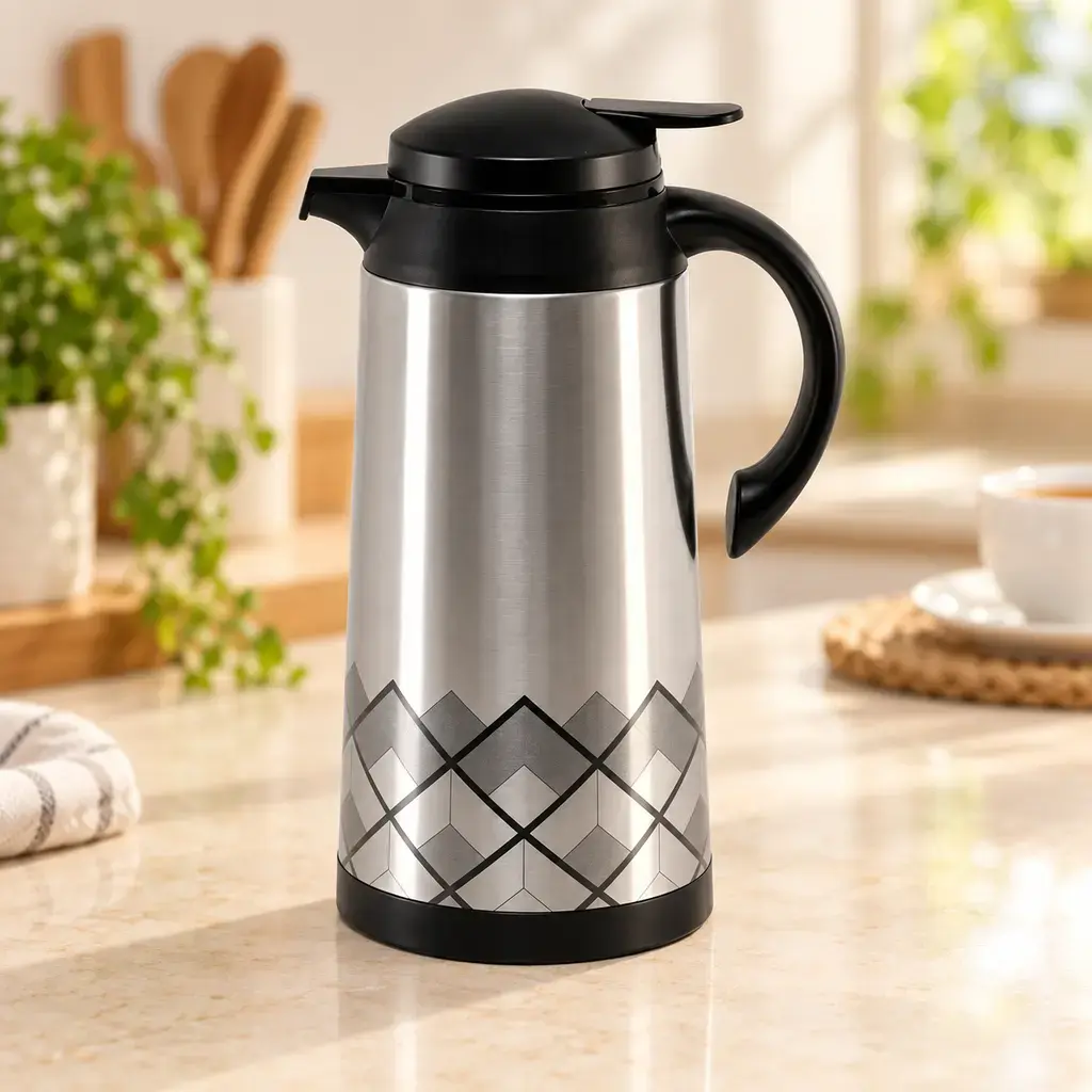 Kiam FL-106 Printed Vacuum Flask – 1L