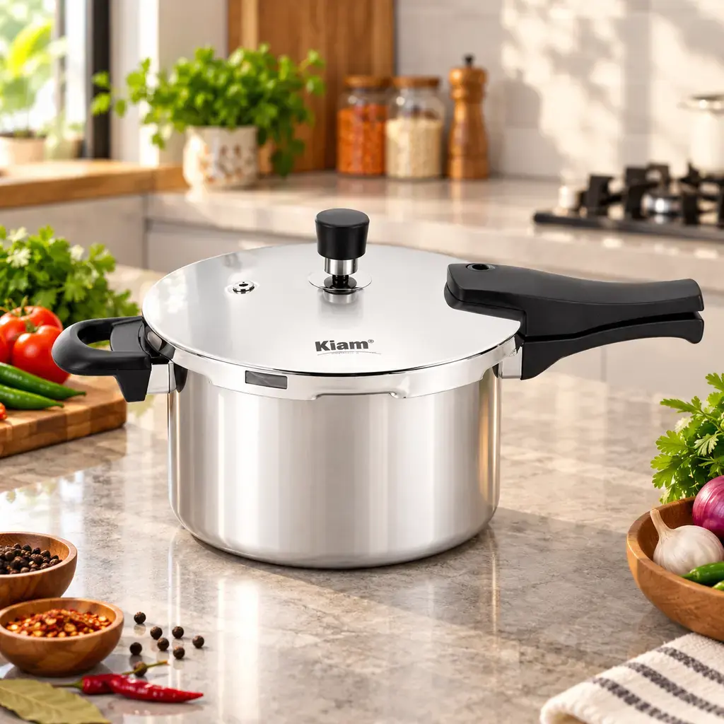 Kiam SS Triply Outer Lid Pressure Cooker – 6.5 Litre