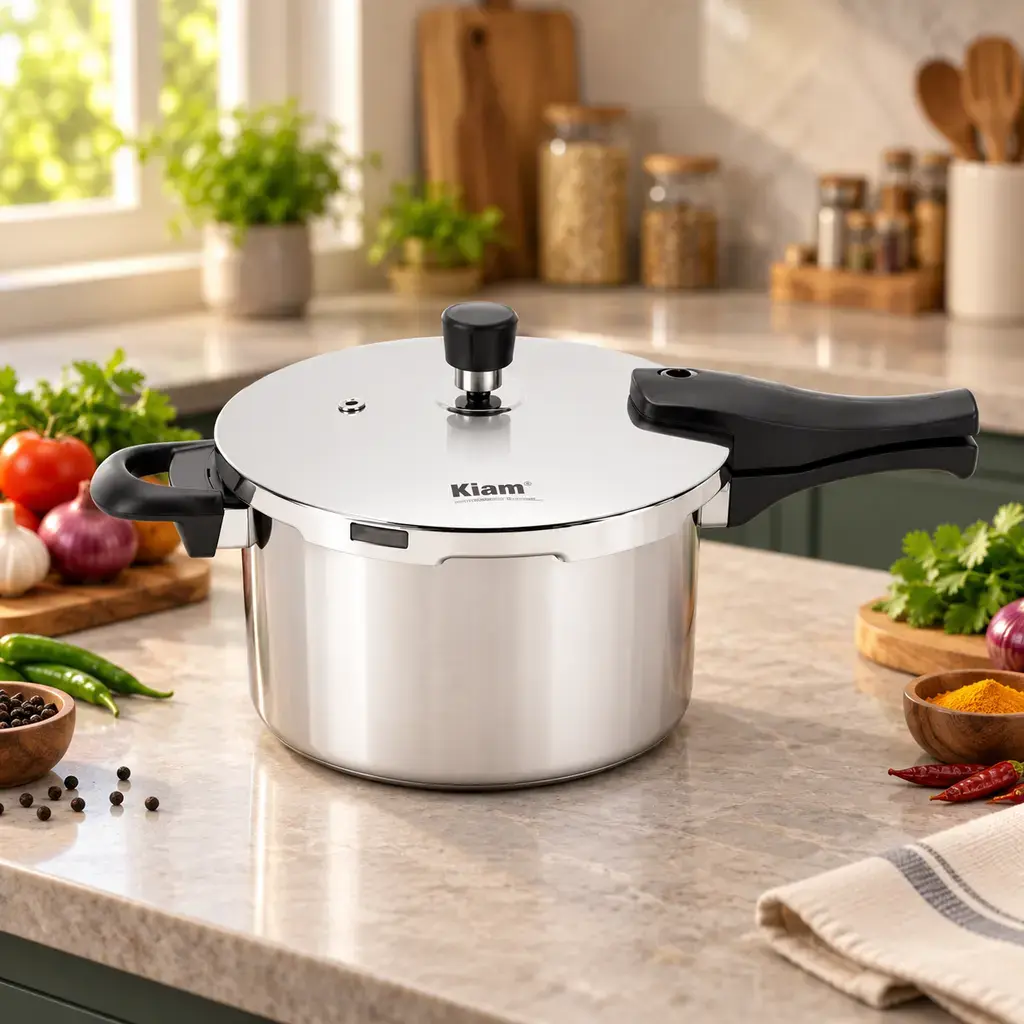 Kiam SS Triply Outer Lid Pressure Cooker – 4.5 Litre