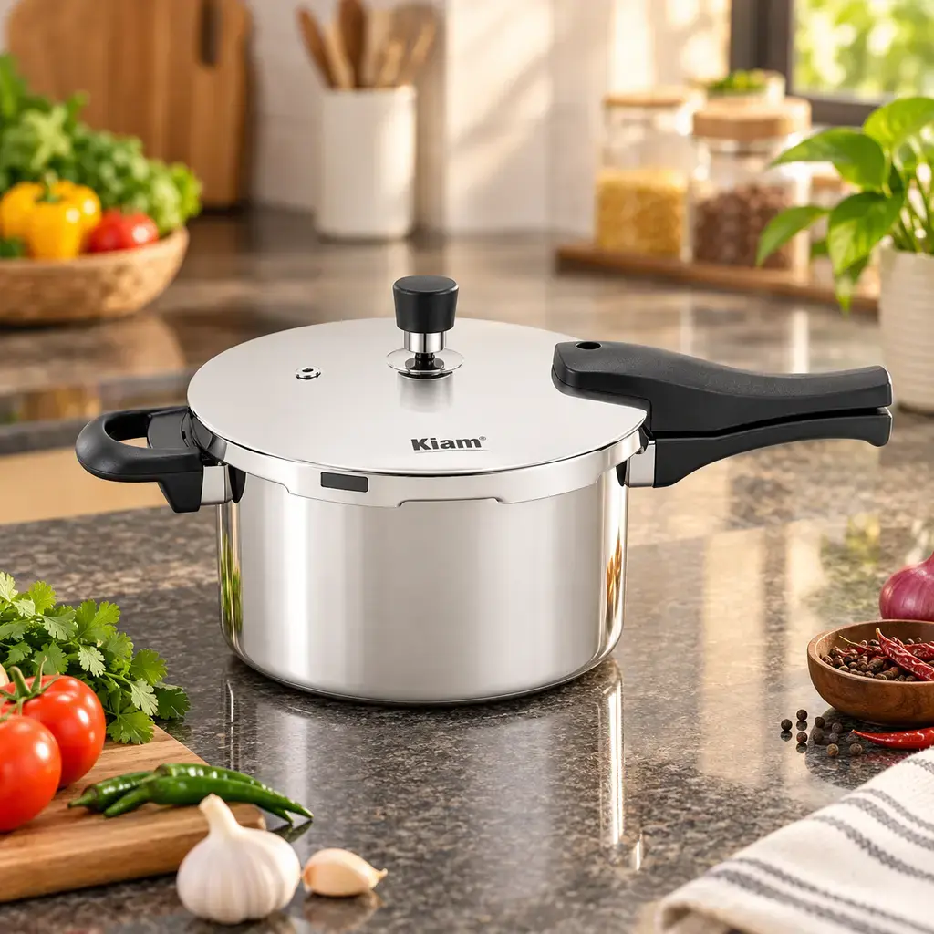 Kiam SS Triply Outer Lid Pressure Cooker – 3.5 Litre