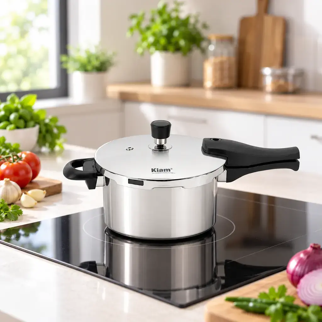 Kiam SS Triply Outer Lid Pressure Cooker – 1.5 Litre