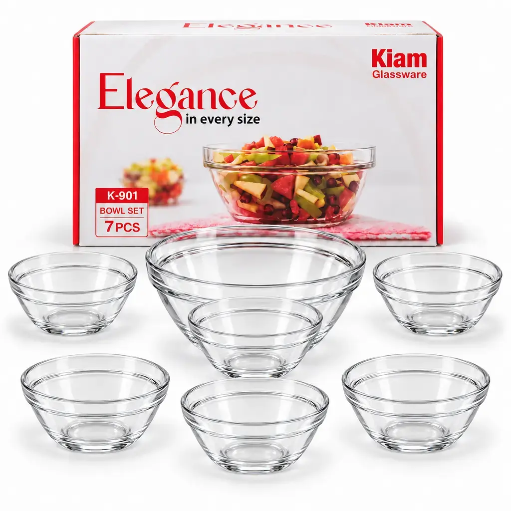 Kiam K-901 Glass Bowl Set – 7 Pieces