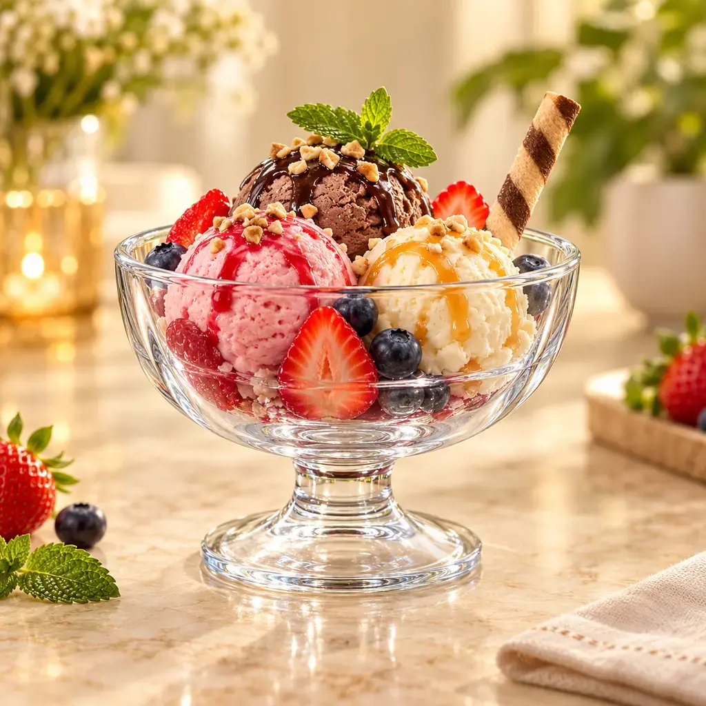 Kiam K-701 Premium Glass Dessert Bowl Set – 6 Pieces