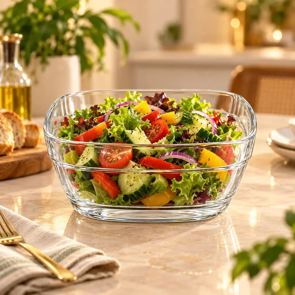 Kiam K-517 Square Glass Serving Bowl – 6 Piece