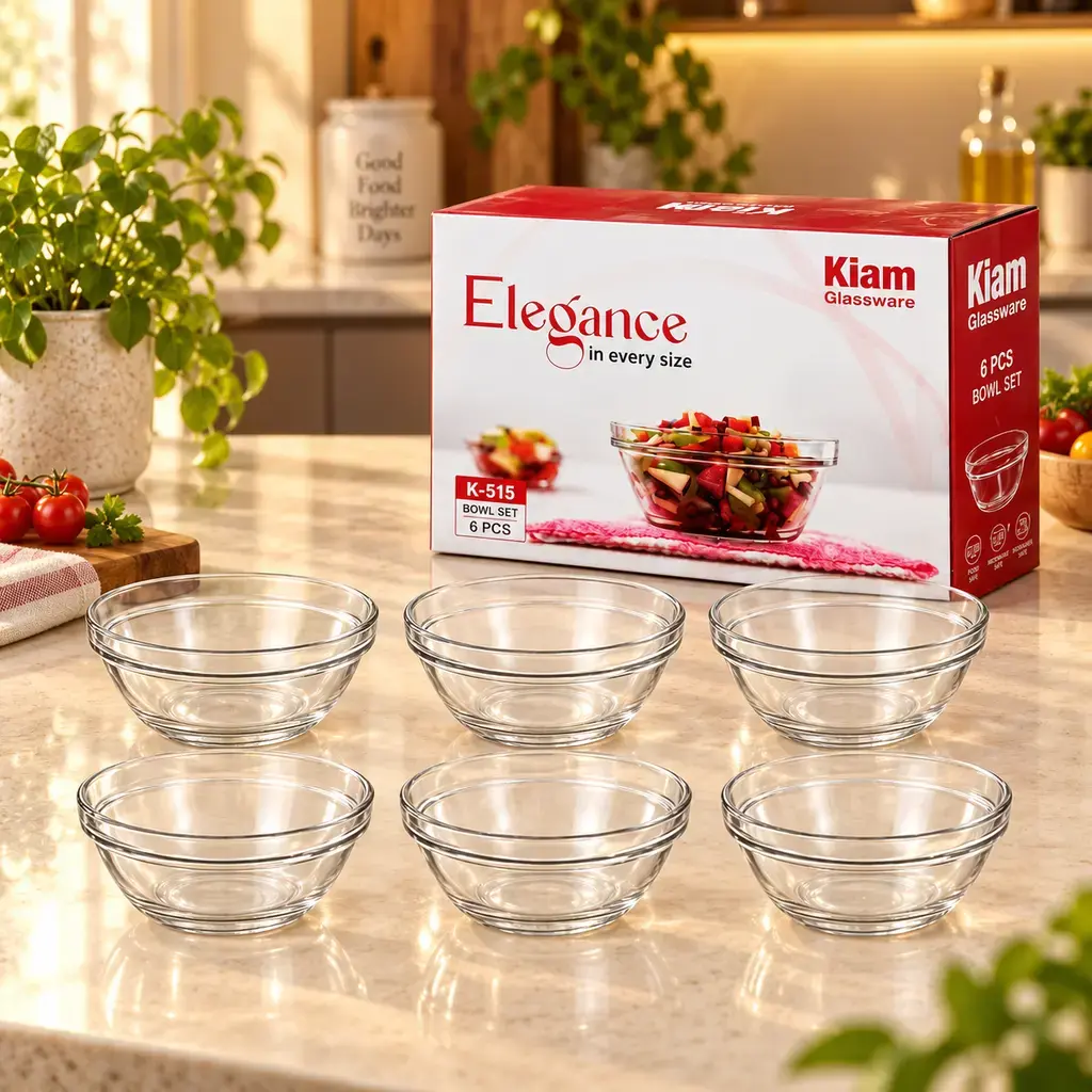 Kiam K-515 Glass Bowl Set – 6 Pieces