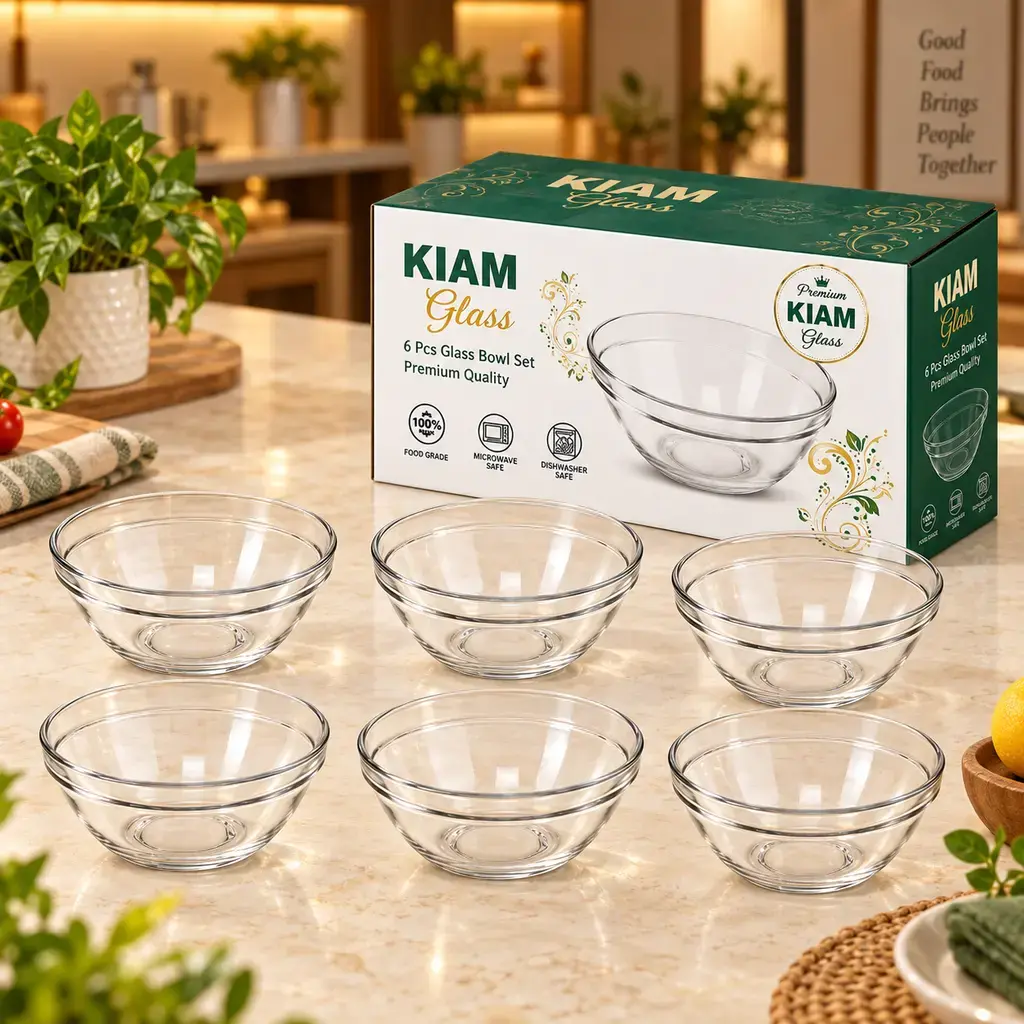 Kiam K-514 Glass Bowl Set – 6 Pieces