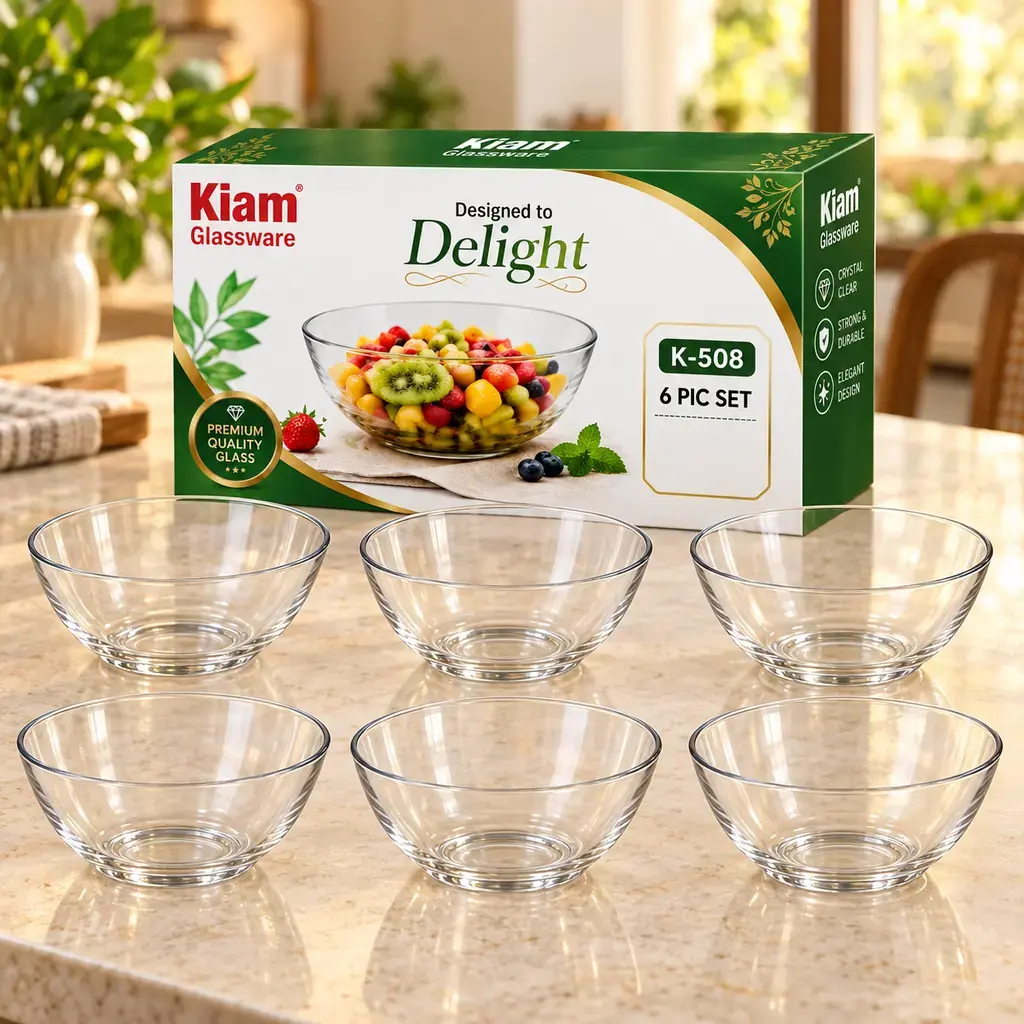 Kiam K-508 Glass Bowl Set – 6 Pieces