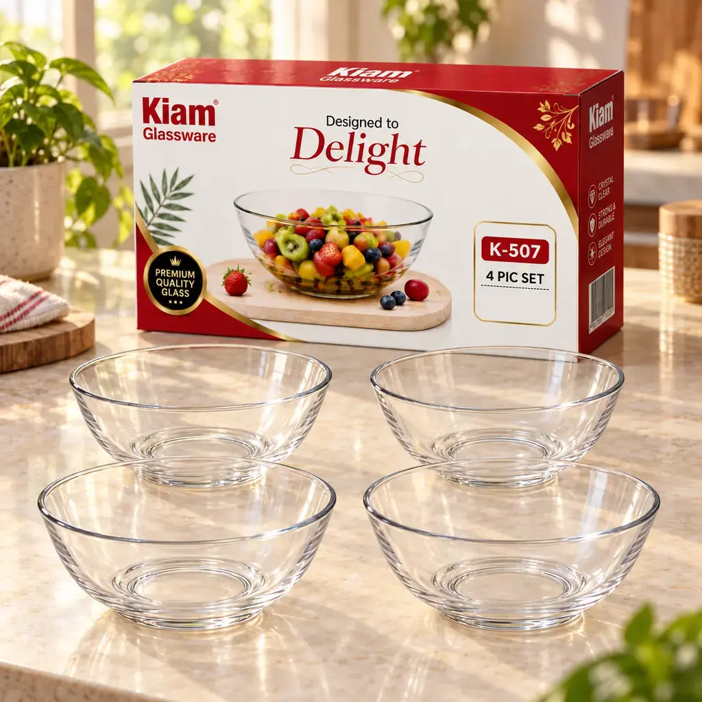 Kiam K-507 Glass Bowl Set – 4 Pieces