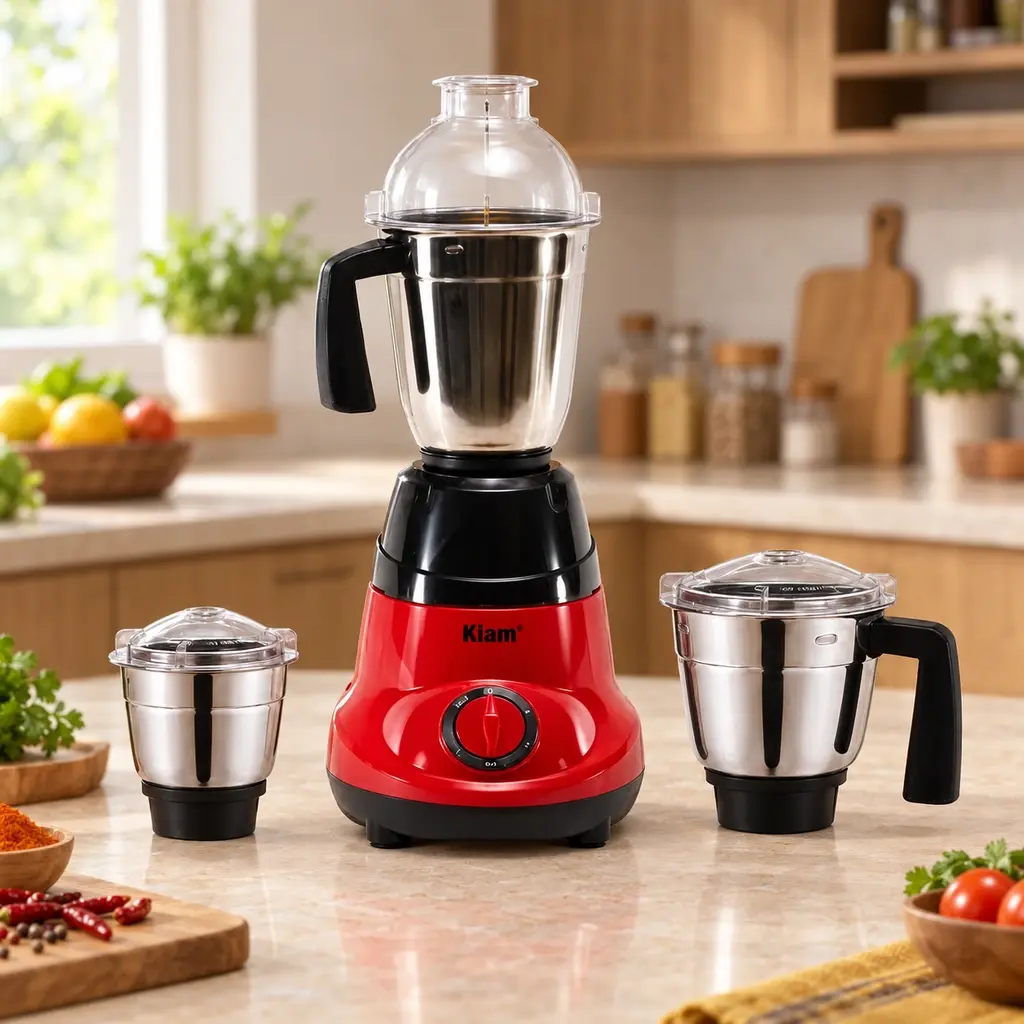 Kiam BL-1800 3-in-1 Mixer Grinder – 750W – Red