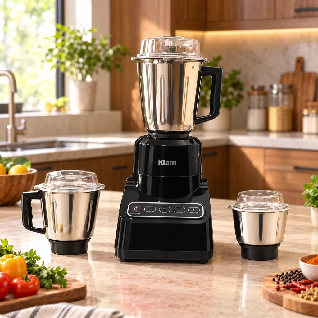 Kiam Stylo Mix 3 Jar Mixer Grinder – 1500W – Black