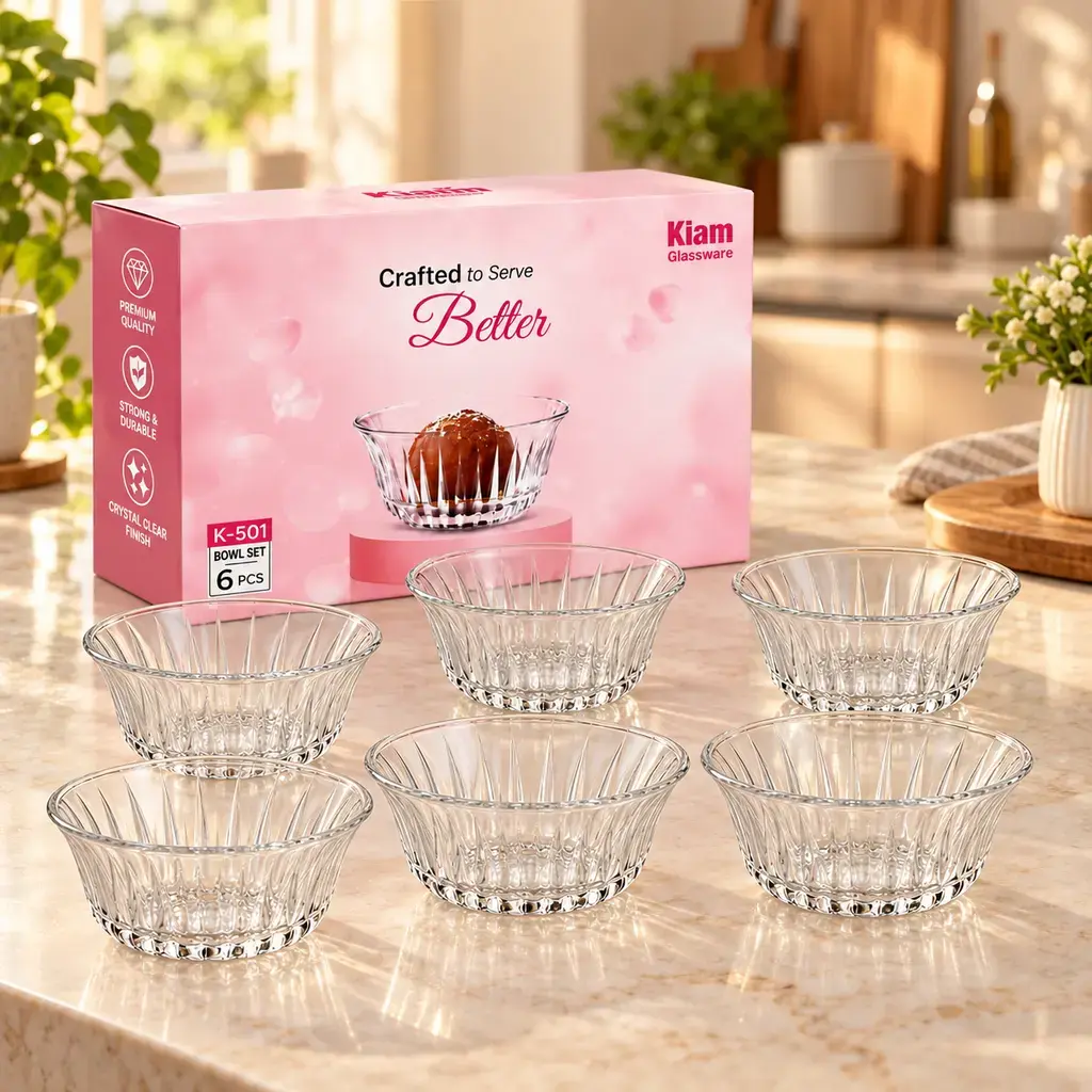 Kiam K-501 Glass Bowl Set – 6 Pieces