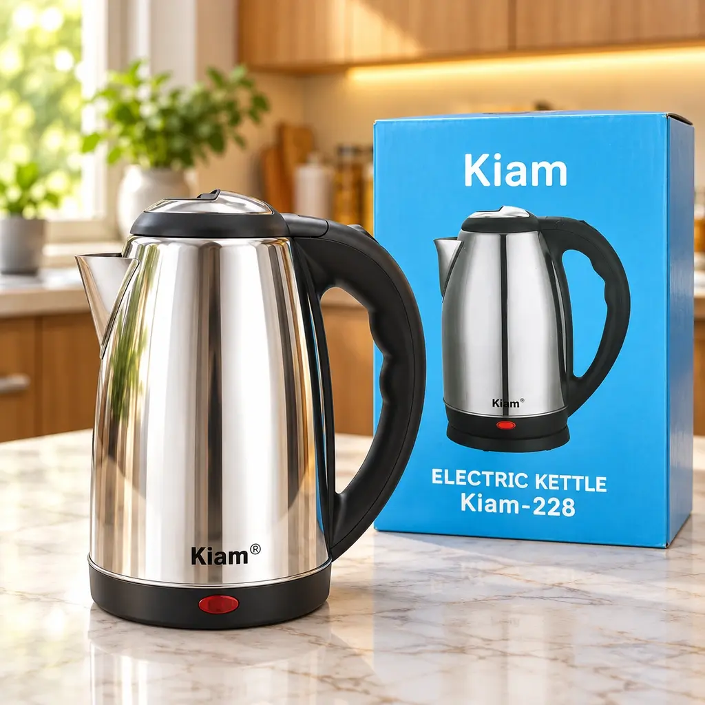 Product Name Kiam 228 Stainless Steel Electric Kettle – 2.8L – 1500W