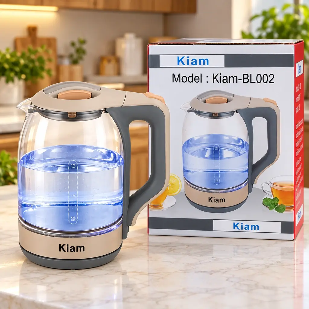 Kiam BL002 Glass Electric Kettle – 1.8L – 1500W
