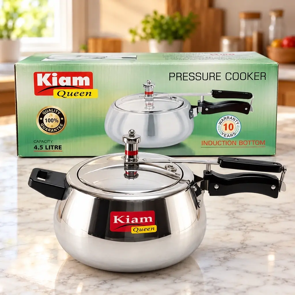 Kiam Queen Induction Bottom Pressure Cooker – 4.5L