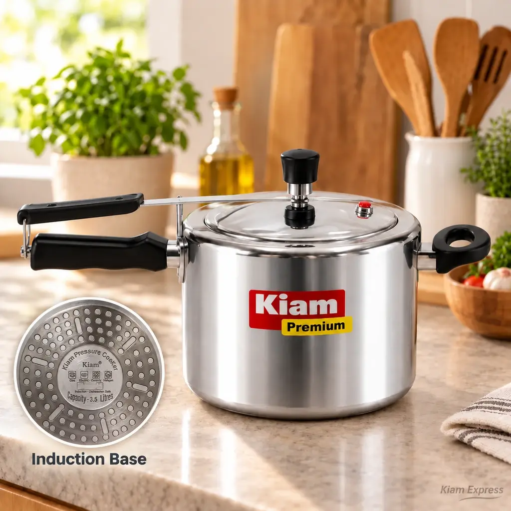 Kiam Premium Induction Base Pressure Cooker – 3.5L
