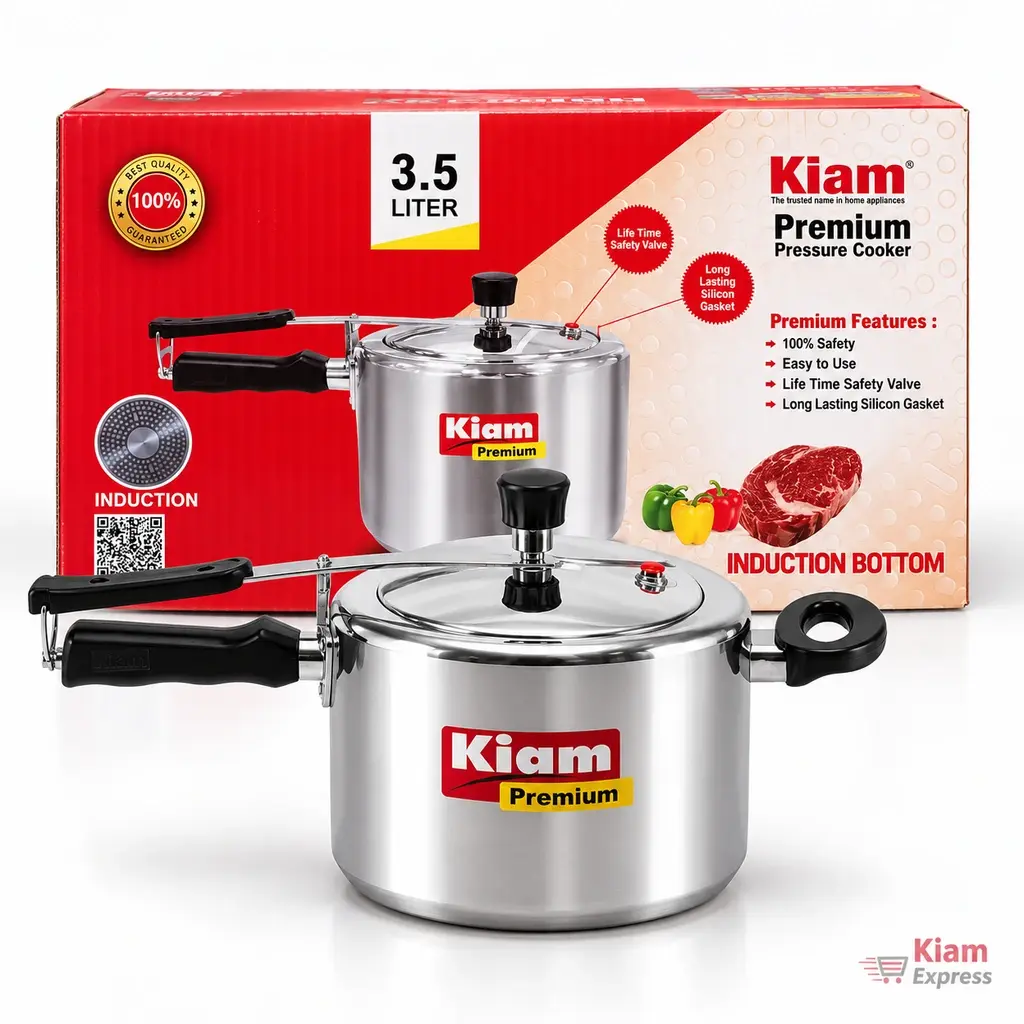 Kiam Premium Induction Base Pressure Cooker – 3.5L