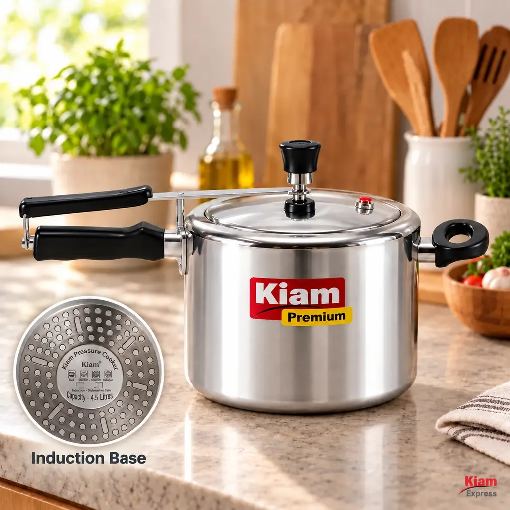 Kiam Premium Induction Base Pressure Cooker – 4.5L