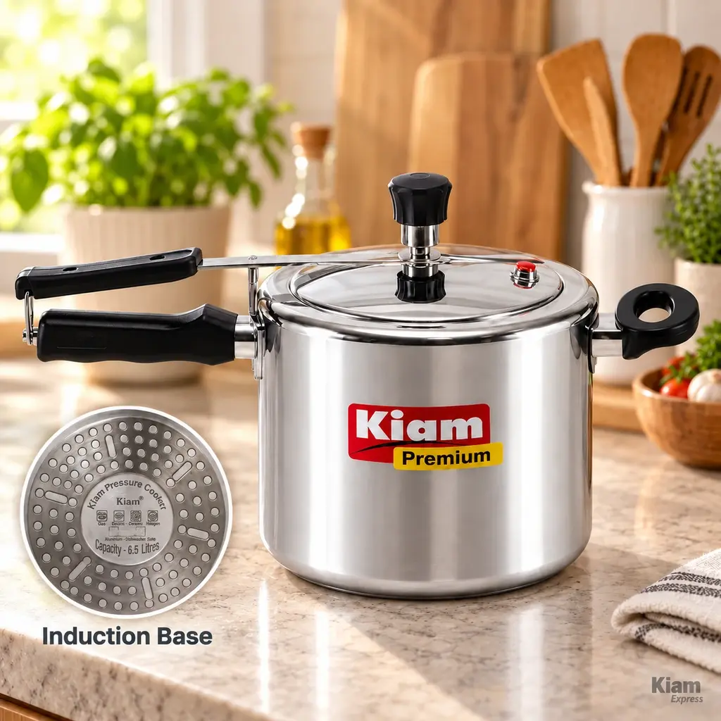 Kiam Premium Induction Base Pressure Cooker – 6.5L