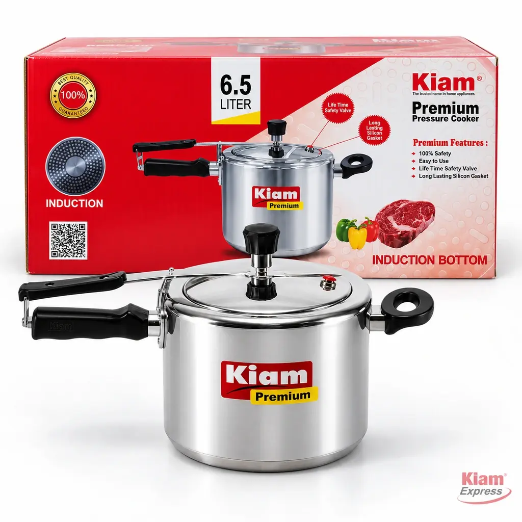 Kiam Premium Induction Base Pressure Cooker – 6.5L