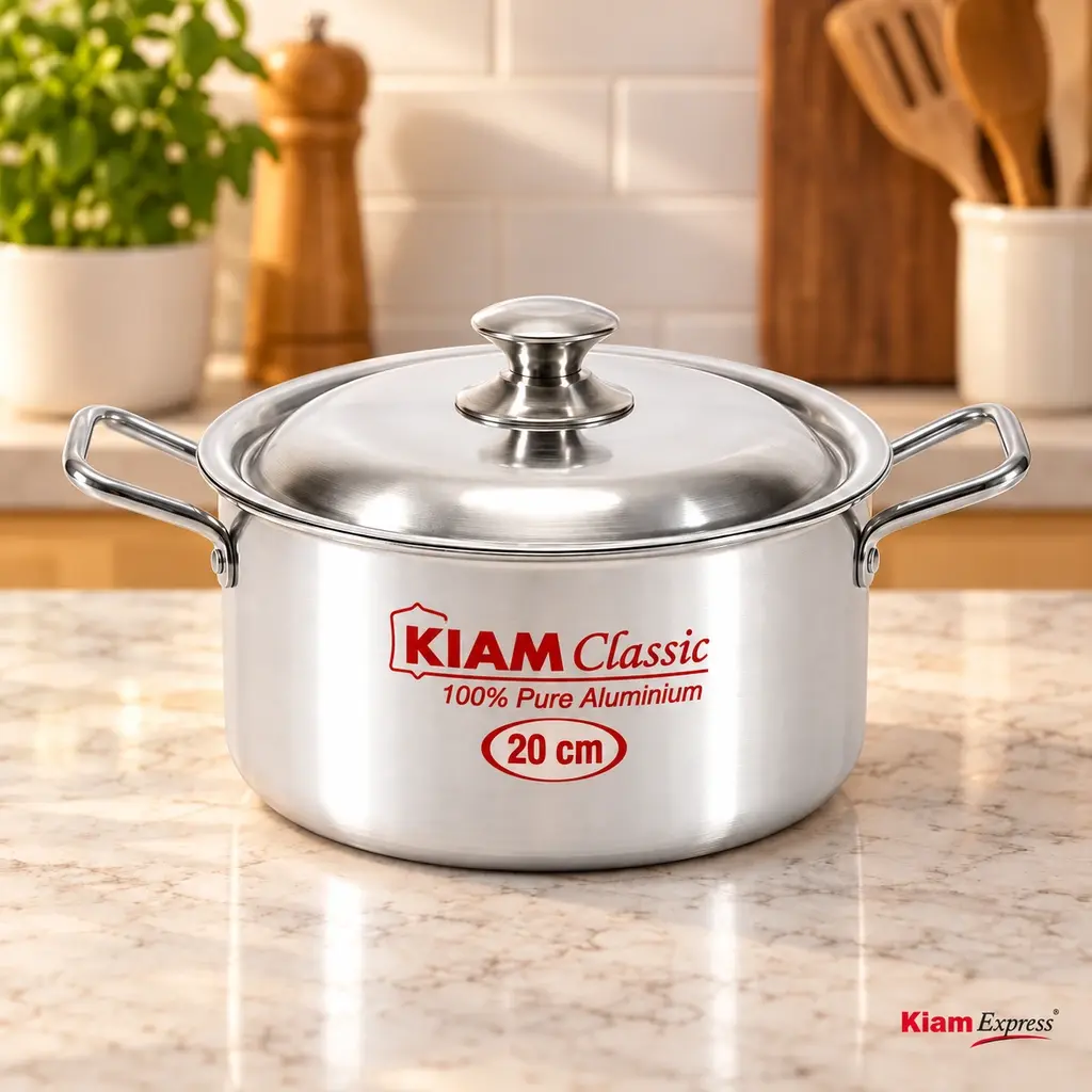 Kiam Classic Aluminium Stock Pot with Lid – 20cm
