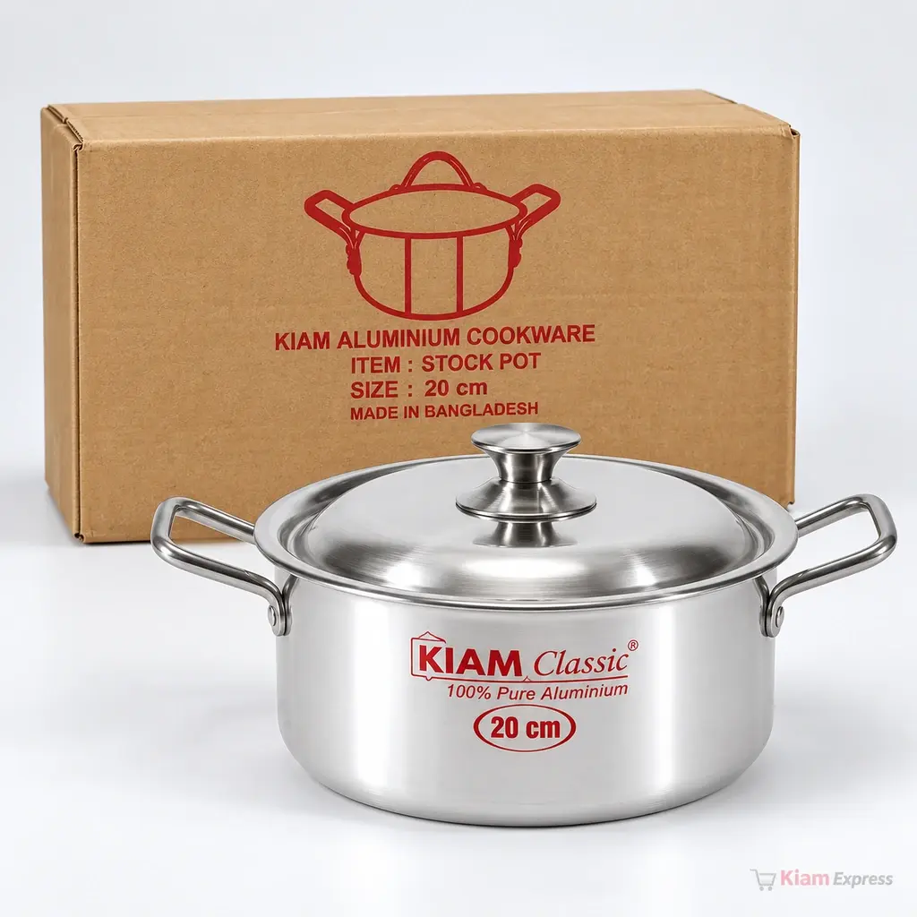 Kiam Classic Aluminium Stock Pot with Lid – 20cm