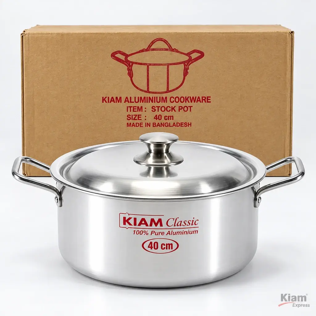 Kiam Classic Aluminium Stock Pot with Lid – 40cm