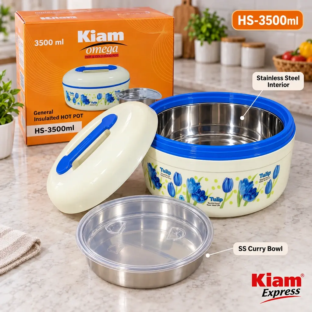 Kiam Omega HS Hot Pot with Stainless Steel Curry Bowl – 3500ml