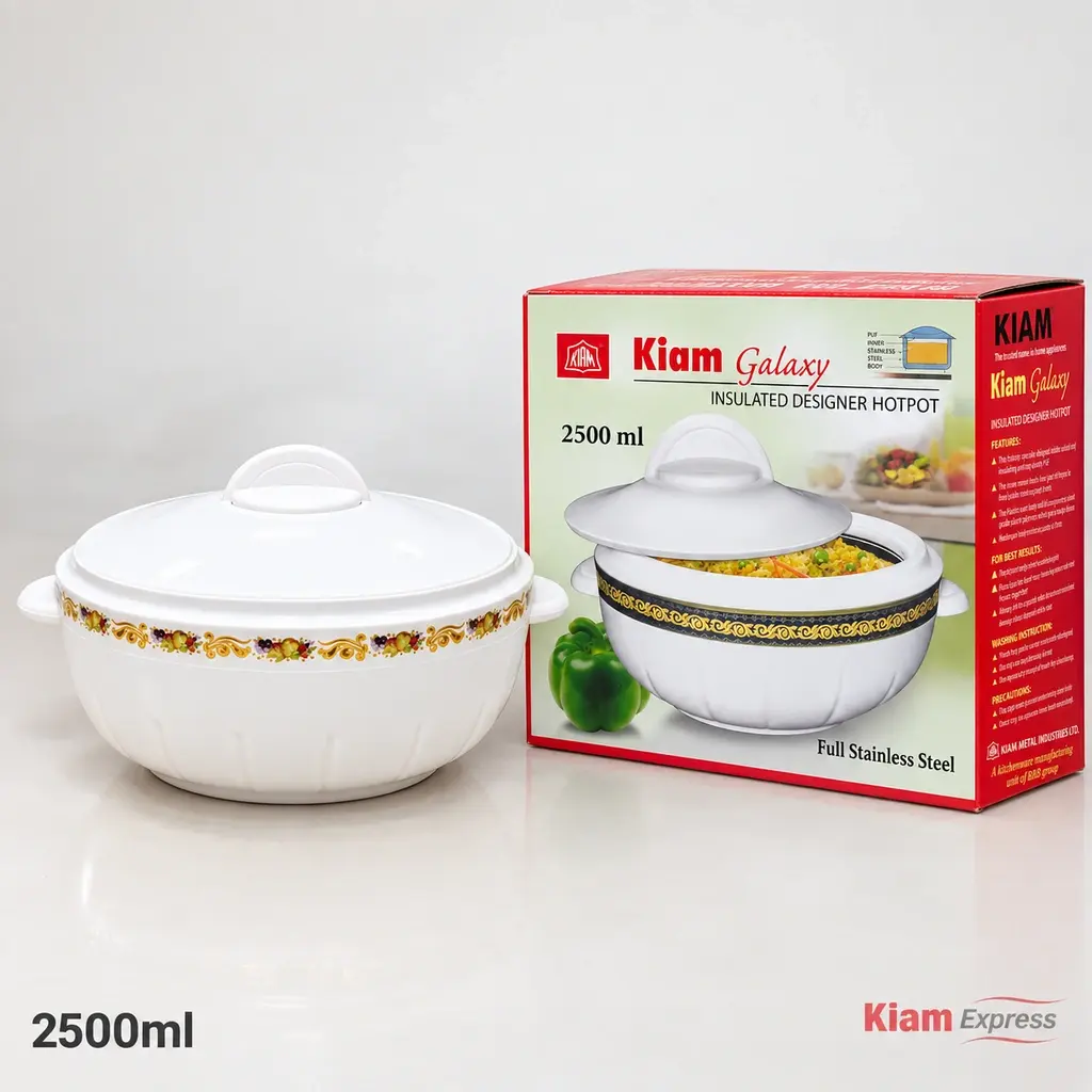 Kiam Galaxy Insulated Hot Pot with Lid – 2500ml