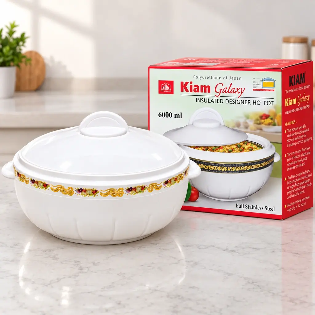 Kiam Galaxy Insulated Hot Pot with Lid – 6000ml