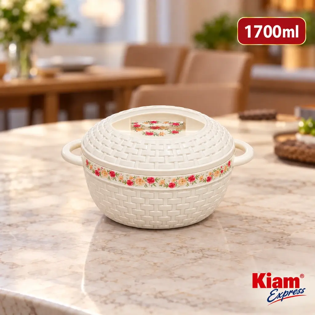 Kiam Flora Insulated Hot & Cold Food Pot with Lid – 1700ml
