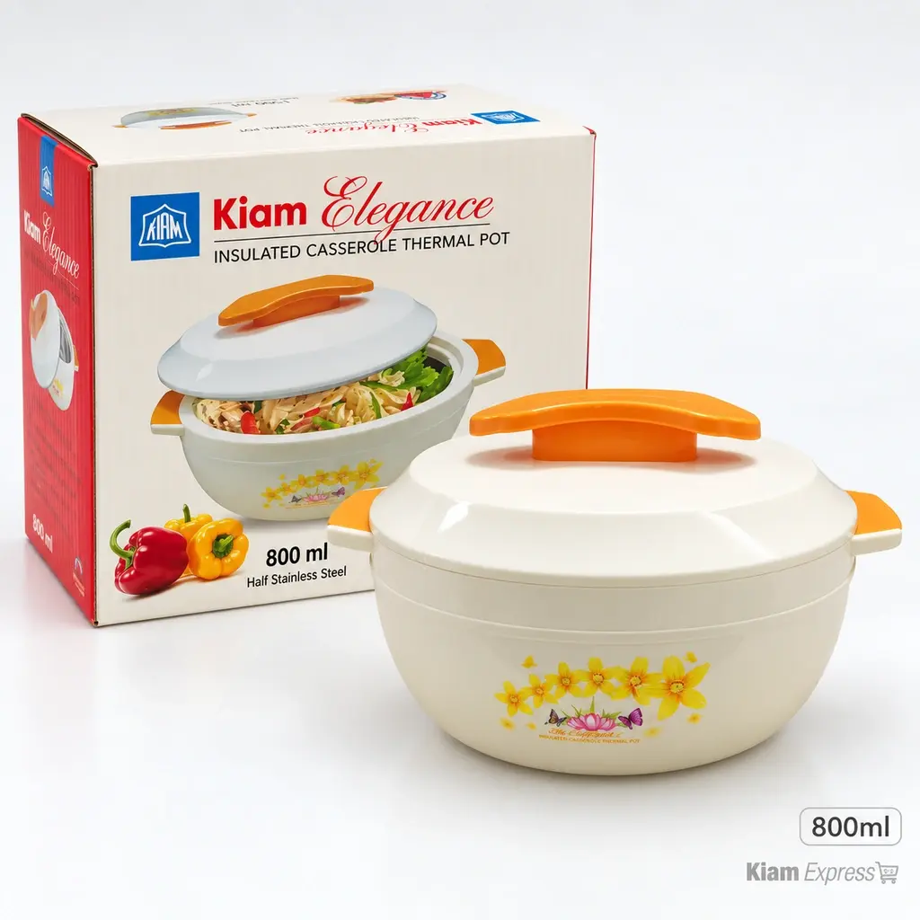 Kiam Elegance Insulated Casserole Thermal Pot with Lid – 800ml