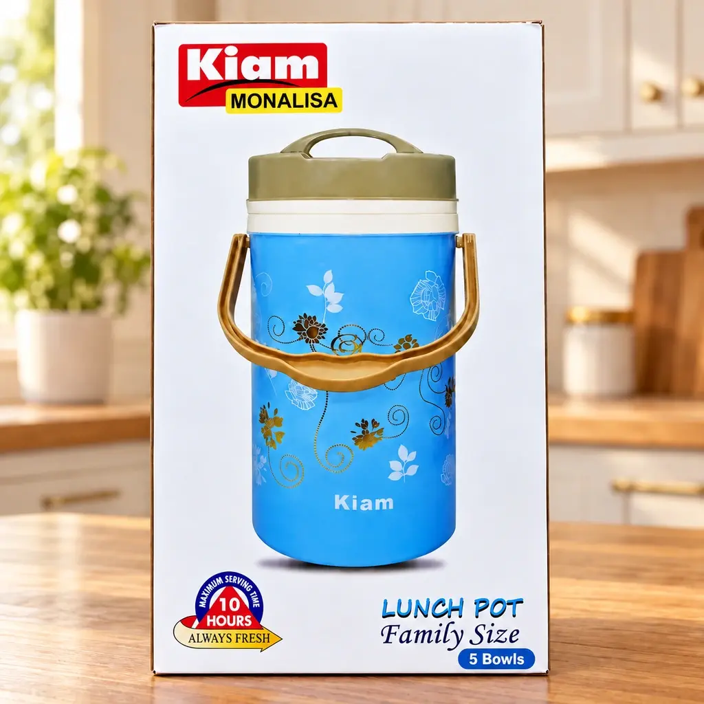 Kiam Monalisa Insulated Lunch Pot – 5 Bowls