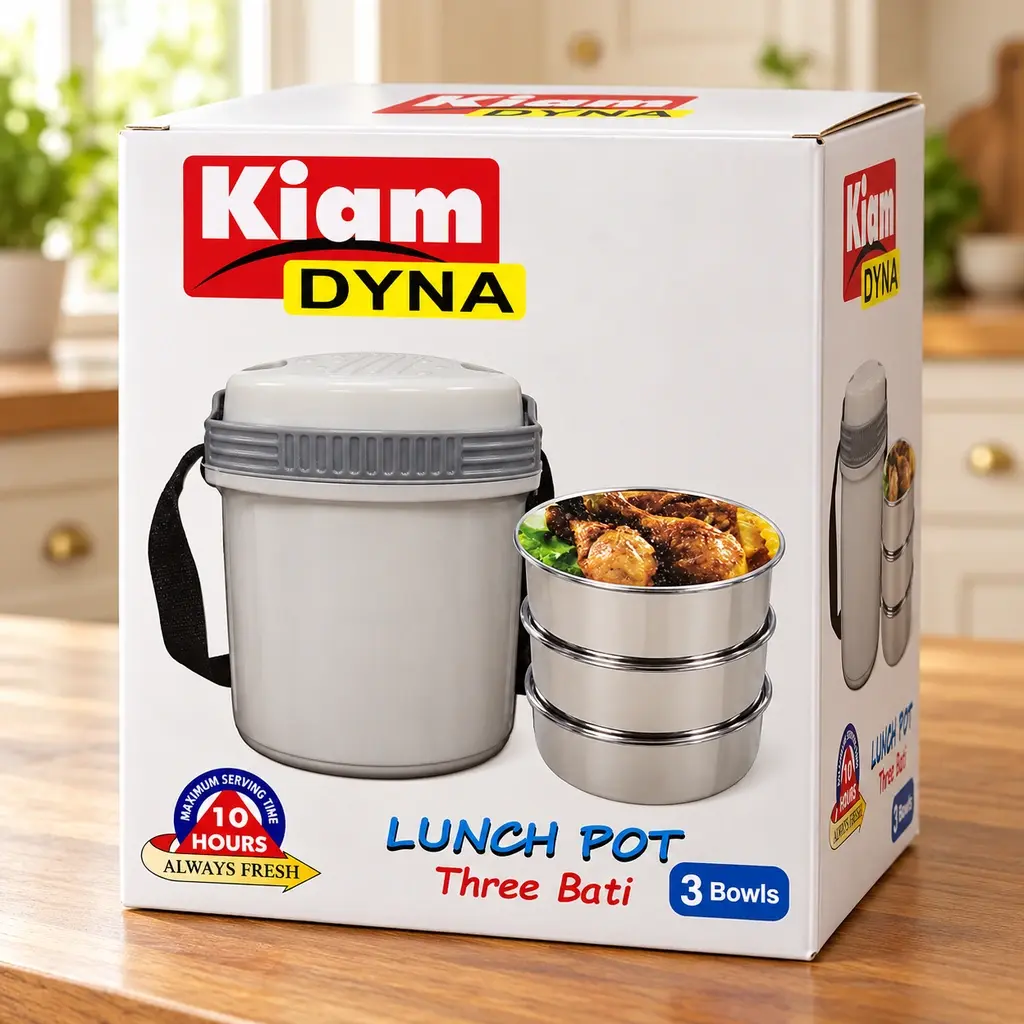 Kiam DYNA Insulated Lunch Pot – 3 Bowls