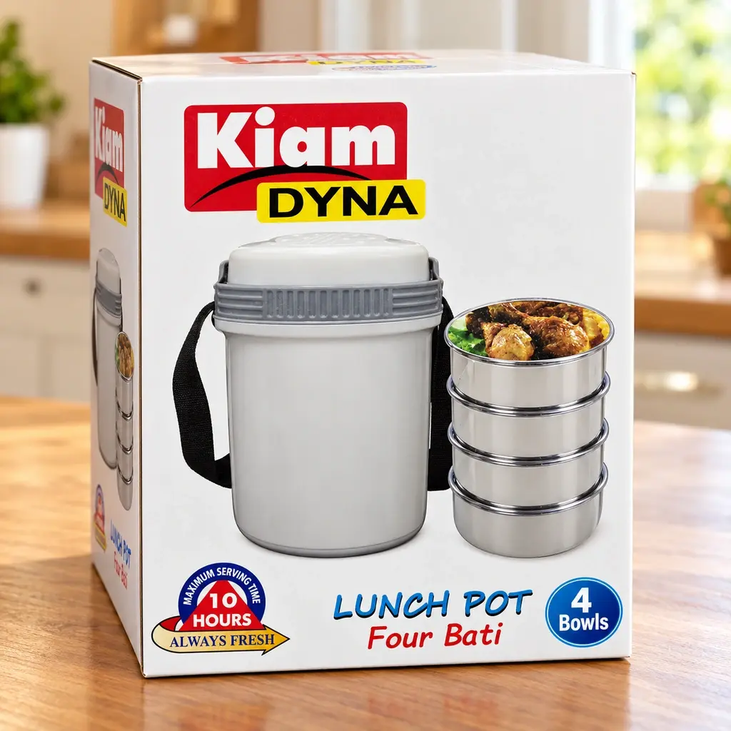 Kiam DYNA Insulated Lunch Pot – 4 Bowls
