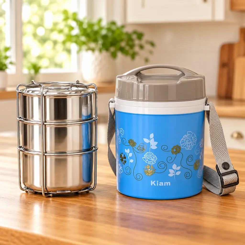 Kiam Monalisa Insulated Lunch Pot – 3 Bowls