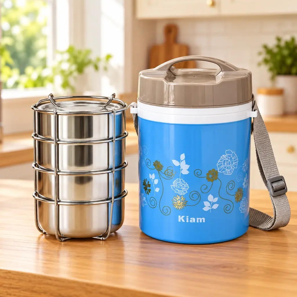 Kiam Monalisa Insulated Lunch Pot – 4 Bowls