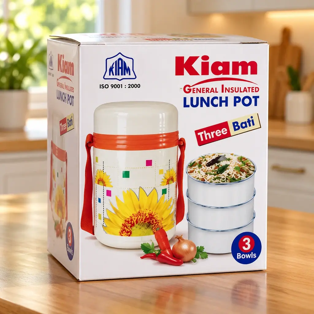 Kiam General Insulated Lunch Pot – 3 Bowls