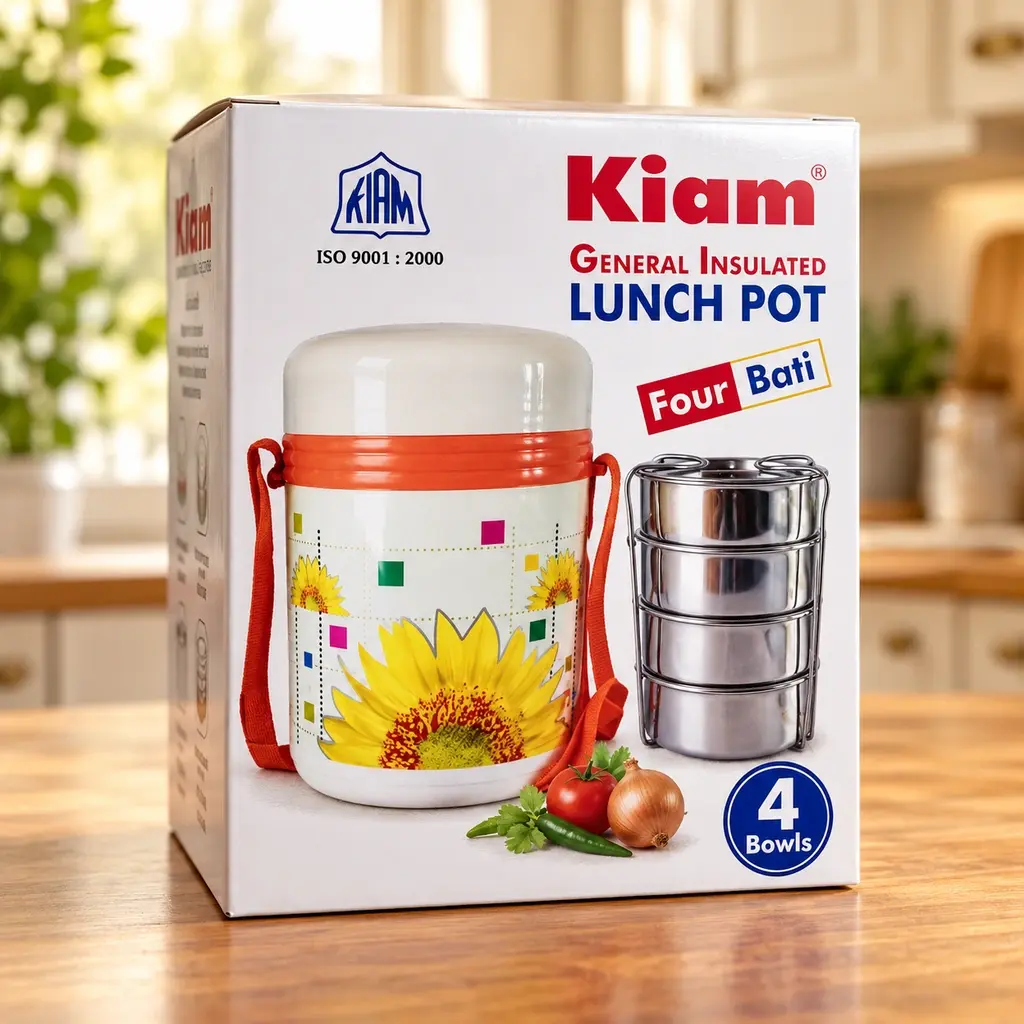 Kiam General Insulated Lunch Pot – 4 Bowls