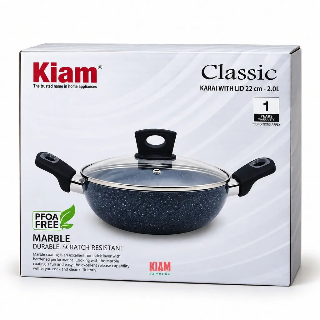 Kiam Classic Marble Coated Karai   – 22cm, 2.0L