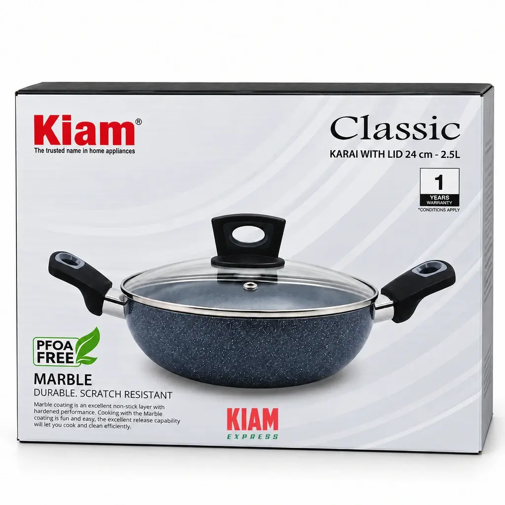 Kiam Classic Marble Coated Karai – 24cm, 2.5L