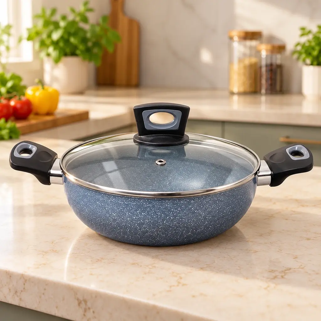 Kiam Classic Marble Coated Karai – 30cm, 4.8L