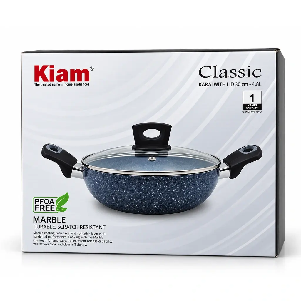 Kiam Classic Marble Coated Karai – 30cm, 4.8L