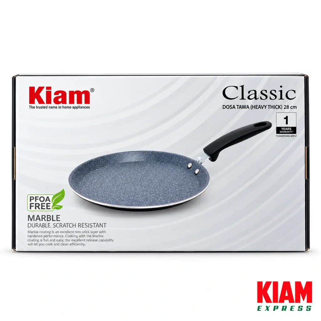 Kiam Marble Coated Dosa Tawa (Heavy Thick) – 28cm